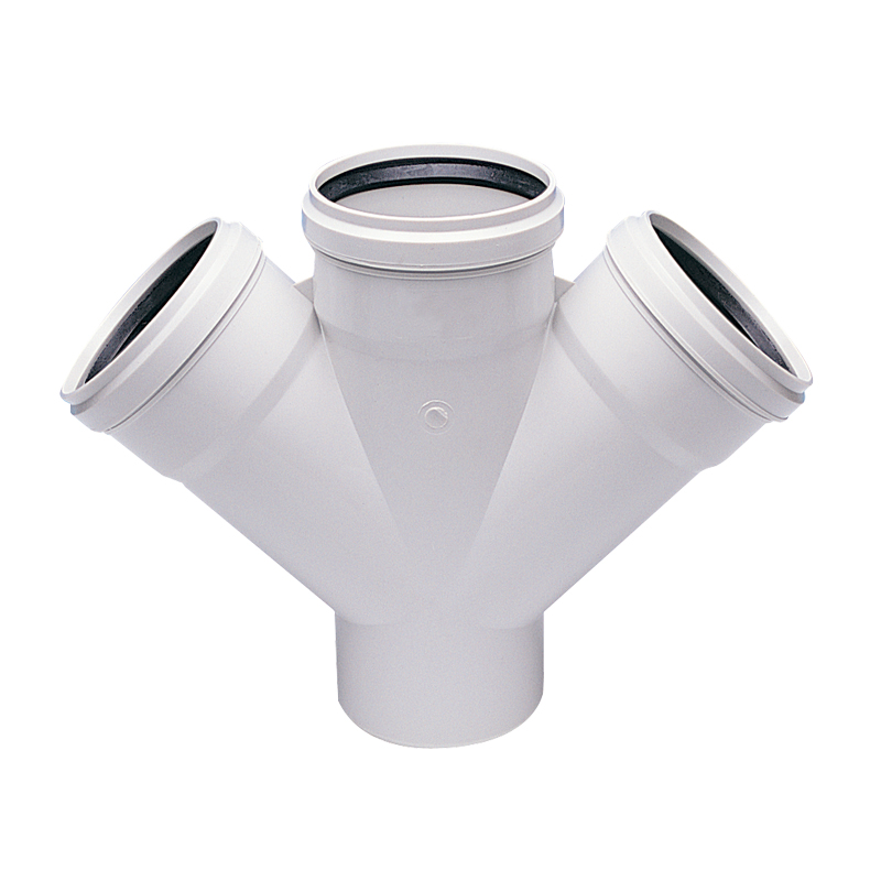 KALDE PVC-U Çift Çatal 45˚ 75 x 50 mm